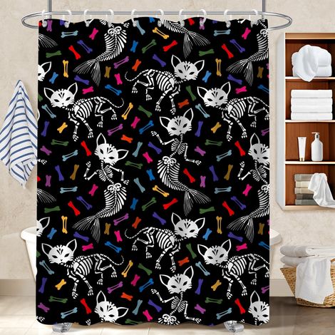Rideau de douche en polyester 180x180 stylé housse de baignoire pour un intérieur cosy et chaleureux (1/5)