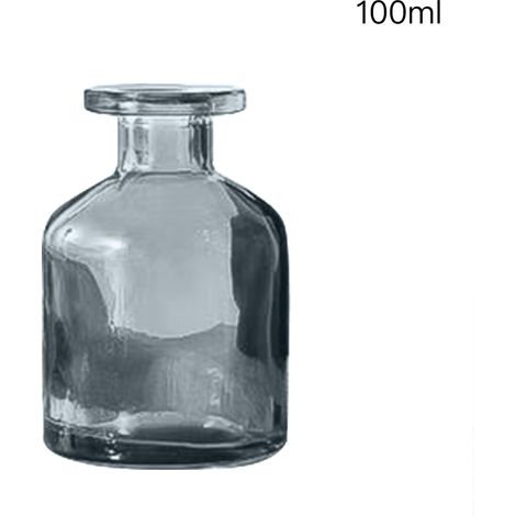Wiederverwendbare Glasflasche – 50/100 ml – Hochwertiges Material – Matt Schwarz/Weiß/Grau/Gelb – 1 Stück (1/5)