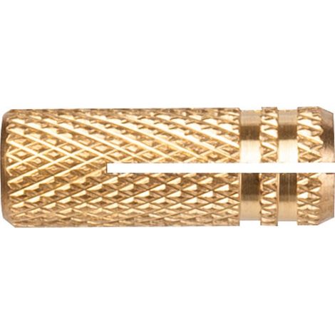 Cheville laiton Ø8 x 22 mm taraudage M6 - Boîte de 100 - Fischer 541707 (1/5)