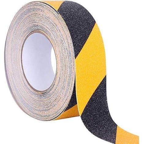 1pc 5M 5CM Ruban Adhésif Antidérapant Ruban de Sécurité de Surface Givré Escaliers Bande Sol Piscine Étage de la Maison Juane et Noir (1/4)
