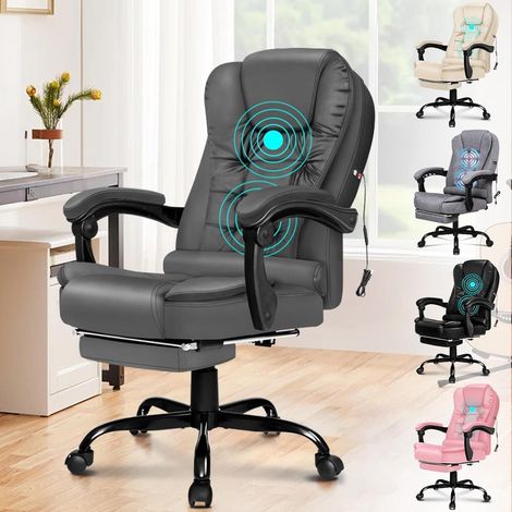 Ergonomischer Gaming Bürostuhl mit Lordosenstütze in Grau (1/5)