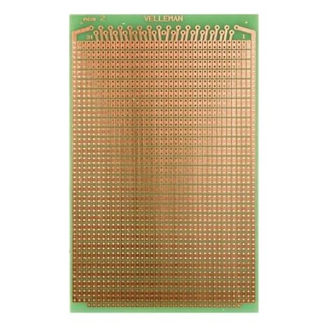 Eurocard pastille 2 trous - 100x160mm - fr4 (1pc/bl)