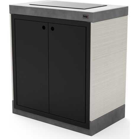 TUOZI - Módulo de soporte PLAN/VENIT Electric 78 para Barbacoa de Obra Prefabricada (Blanco, gris, negro - 78 x 47 x 47 cm) - Uso en Exteriores (1/2)