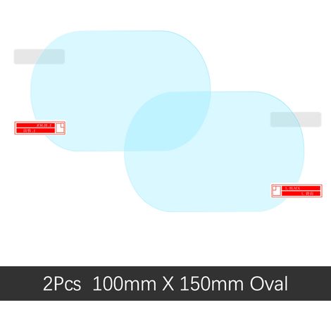 Film anti-buée (ovale 100 mm x 150 mm) compatible avec les rétroviseurs Mercedes-Benz Classe A W169, W176, W177, A160, A180, A200 et A45. Accessoires de protection contre la pluie. (1/5)