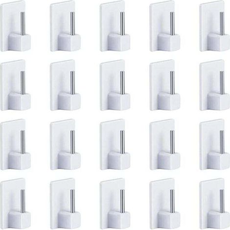 Ganci di posizionamento per tende veneziane ZVD, set da 20 pezzi, ganci fissi bianchi, senza chiodi, accessori - Crezuo