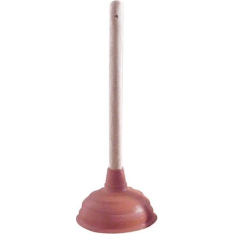 FPLUS desatascador goma m/madera 14.5 cm , Fantástico desatascador con mango de madera que le vendrá muy bien para todo tipo de tuberías del hogar en general. Destaca por la dureza