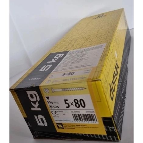 BOITE 5kg - 745 VIS À TÊTE FRAISÉE 5 x 80, EMPREINTE TORX (1/2)