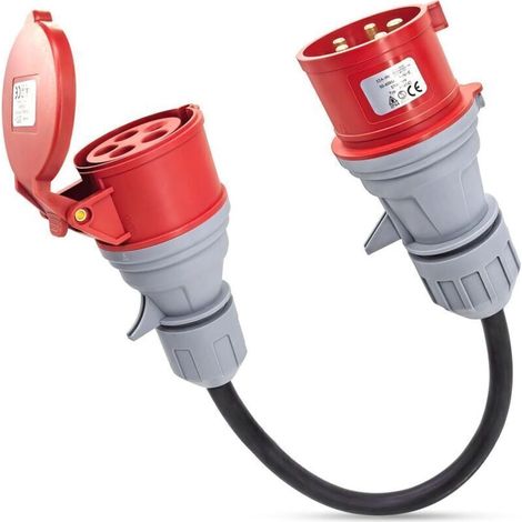 5 Broches Adaptateur CEE 16A vers 32A 380V/400V 16A Femelle Prise a 32A mâle Prise 5PIN CEE Adapter pour EV Voiture, Atelier (1/5)
