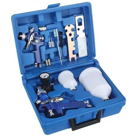 Pack de 2 pistolets à peinture HVLP 0,8 mm et 1,4 mm – Anti-corrosion – Application précise pour voitures et meubles haut de gamme (1/5)