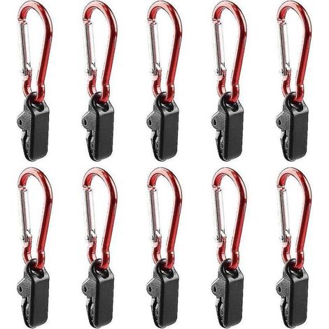 20 pinces de fixation pour bâche, auvent, tente, camping, jardinage, agriculture - 10 pièces (1/5)