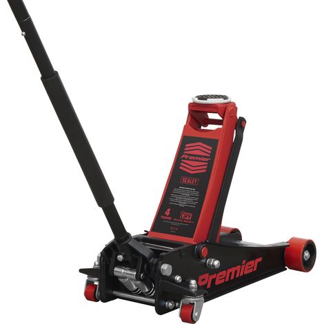 Sealey 4040AR Premier Low Profile Trolley Jack with Rocket Lift 4 Tonne - Red