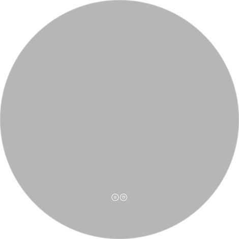Runder LED-Badezimmerspiegel 70 cm, hinterleuchtet, beschlagfrei, dimmbar, Memory (1/5)