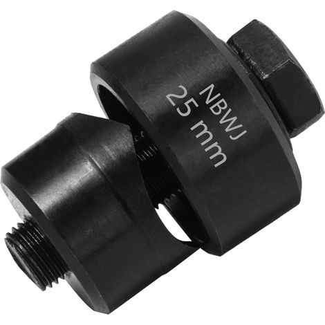 Perforatrice en Métal Diamètre 25 mm Hexagonale Emporte-Pièce pour Évier Inox Ouvre-Trous Perforateur de Trous en Tôle de Acier pour évier, Plaque en Acier, Inoxydable, Métal (1/5)
