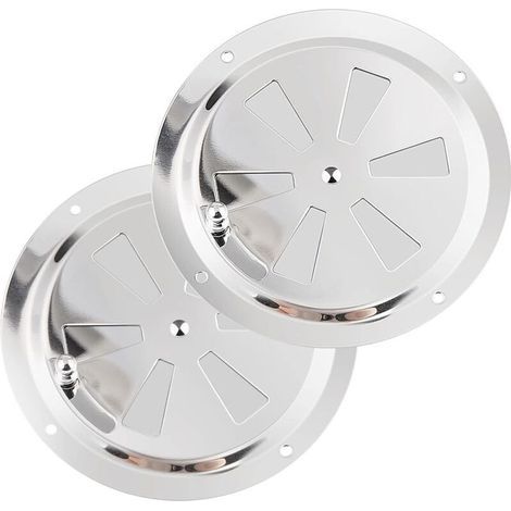 Chauffage et climatisation Grille de Ventilation Ronde,Grille d'aération 125 mm en Acier Inoxydable Conduit Moustiquaire Grille D'évacuation Air Entrant Air Evacué Ventilation Volets Réglables et Mous (1/5)
