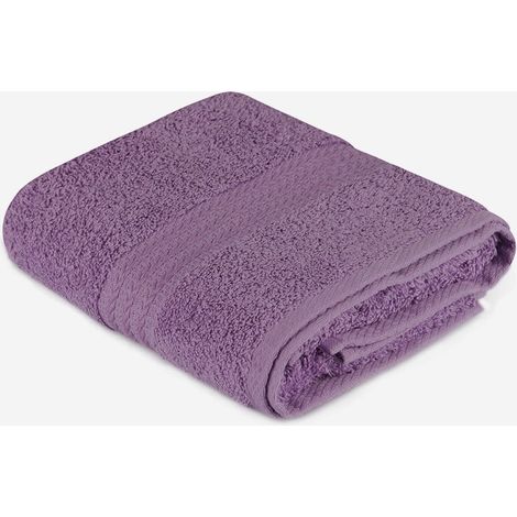 Serviette de bain en coton 50x90 cm Rainbow Single - Lilas (1/5)