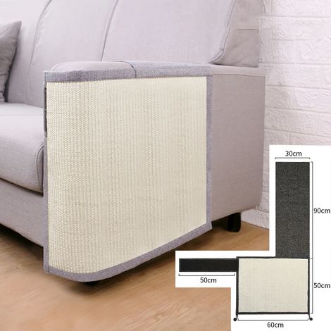 Protection de meubles premium, griffoir en sisal pour chat, protège-canapé, tapis carré à griffer, jouet pour animaux (1/5)