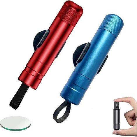 BelleRise - Lot de 2 marteaux d'urgence pour voiture et brise-brise avec coupe-sangle, universels et compatibles avec tous les véhicules (1/5)