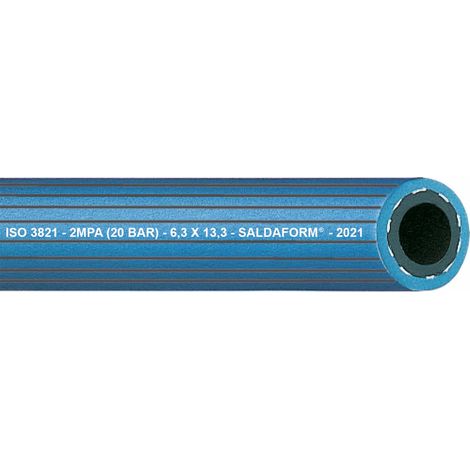 Sauerstoffschl.SALDAFORM®/BLAU ID8,0mm Wandst.3,5mm gerieft AD15,0mm L.50m (1/3)