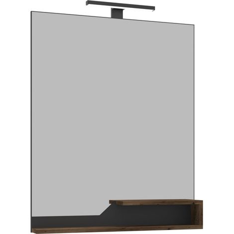 Dekorativer Holzspiegel "Galia 80" – 60 x 14 x 100 cm – Dark Walnut (1/5)