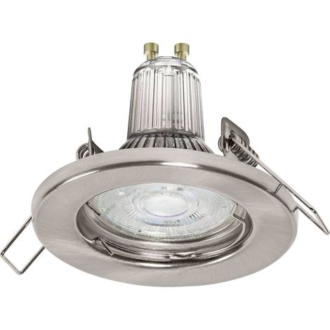 LEDVANCE SET X3 RECESS DOWNLIGHT GU10 Spot LED encastrable pour salle de bains 4.5 W IP20 nickel W280752 (1/2)