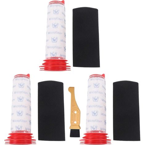 Lot de 3 filtres de rechange pour le manche principal + insert en mousse pour aspirateur sans fil Bosch Athlet (1/5)