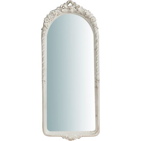 Biscottini Miroir Mural Salle de Bain et Chambre 70x3x29 cm Miroir d'entrée Murale avec Crochets Miroir Blanc (1/4)