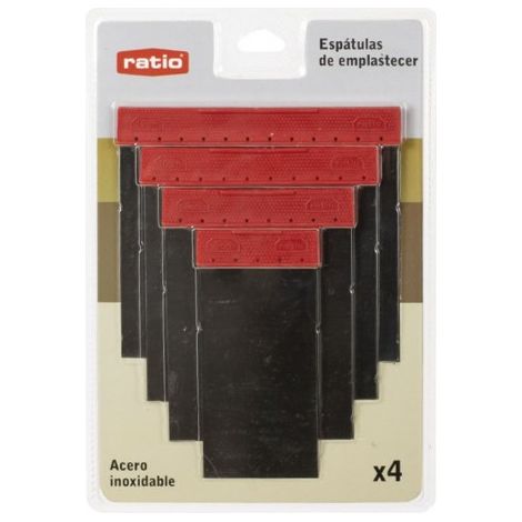 ESPATULA CARROCERO INOX. 4 PIEZAS RATIO - EHLIS