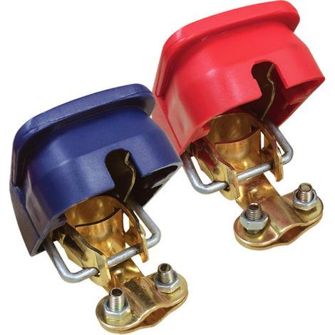 2 pares de terminales de batería, terminales de batería para coche, conectores de batería de liberación rápida, terminales de batería de liberación rápida de 12 V para coches/barcos/autocaravanas (1/4)