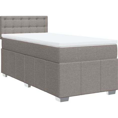 Maison Exclusive - Boxspringbett mit Matratze Taupe 100x200 cm St (1/5)