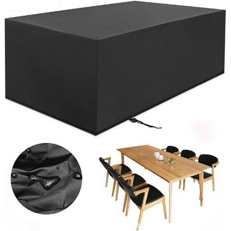 Garden Furniture Cover, Waterproof Protective Cover, Anti-UV Tarpaulin for Garden Tables and Patio Furniture, Rain and Dustproof, Heavy-Duty 210D Oxford Fabric, 242 x 162 x 100 cm
