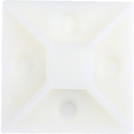 Embase pour serre-câbles autoadhésive 38.5mm x 38,5 mm, Ø fixation 5mm ( Prix pour Paquet de 50 ) (1/3)