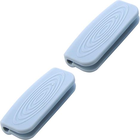 Lot de 2 maniques, silicone antidérapant, résistance chaleur, poignées casseroles poêles, cuisine (1/4)