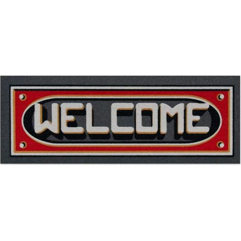 Zerbino Gomma 25x68 Ingresso Scala Antiscivolo Robusto Moderno 100% Made In Italy - Rosso