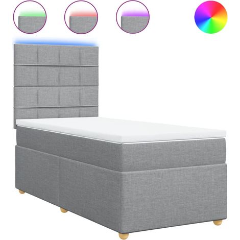 Maison Exclusive - Boxspringbett mit Matratze Hellgrau 90x200 cm