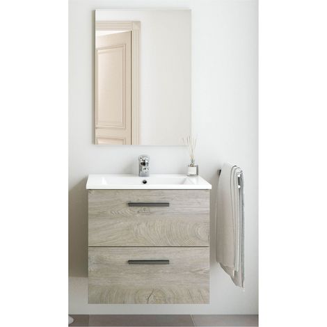 Mueble Baño 2 Cajones Kit 60 Cm.