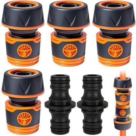 4-Piece Hose Fitting Set, 19mm Connector, 3/4" Quick Connect System, Irrigation Accessory, Garden & Agriculture (1/5)