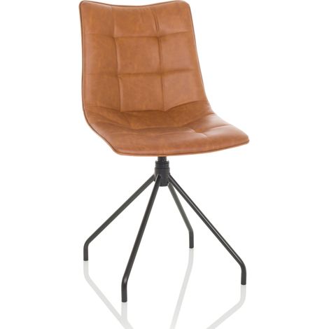 Besucherstuhl / Dining Stuhl TARVISO PU braun hjh OFFICE (1/5)