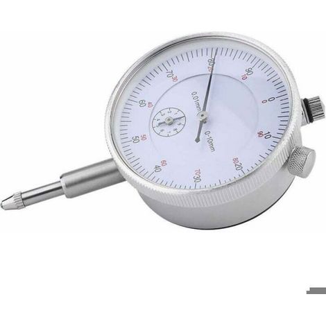 Indicateurs à cadran Métrique Comparateur de Précision 0,01 mm, Plage de 0 10 mm, 9.55.52.2cm (Blanche)，Fonepro (1/5)