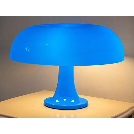 Lampe champignon, lampe de table champignon, lampe de chevet champignon LED, lampe de bureau esthétique moderne,Bleu (1/5)