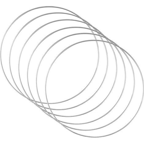 anneaux métalliques, 15 cm, cerceaux en métal noir, 3 mm d'épaisseur, pour des projets de loisirs créatifs tels que des couronnes et des décorations murales. (1/5)
