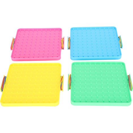 4Pcs Nail Board Toy Color Pegboard Rubber Band Set Handson Ability Training Teaching Aids (1/5)