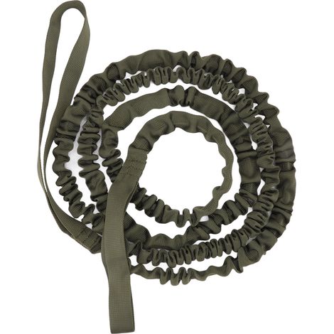 Barre de remorquage pour vélo en nylon extensible, longueur naturelle 2,7 m, corde de remorquage portable pour vélo, course et marche, verte (1/5)