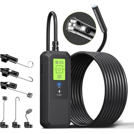 Endoskopische Inspektionskamera mit zwei Linsen und WLAN für Abwasserrohre (1/5)