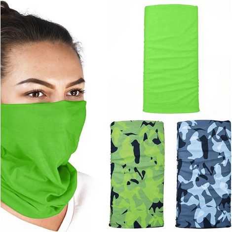 Ensemble Oxford multifonctionnel à col coupe-vent confortable, coloris camouflage vert camouflage, lot de 3 pièces.