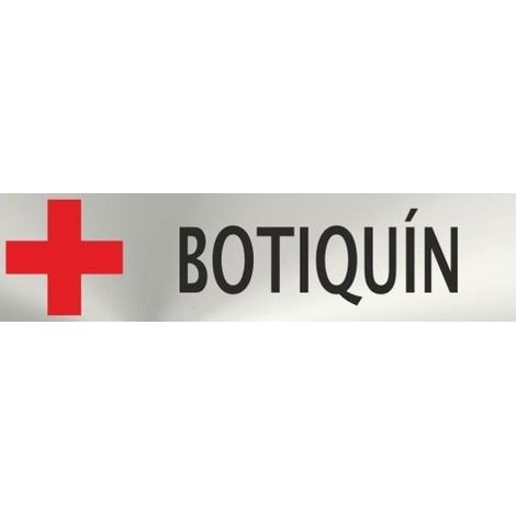 Señal rectangular informativa Botiquín de acero inoxidable 0'8mm 50 x 200 mm SEKURECO (1/2)