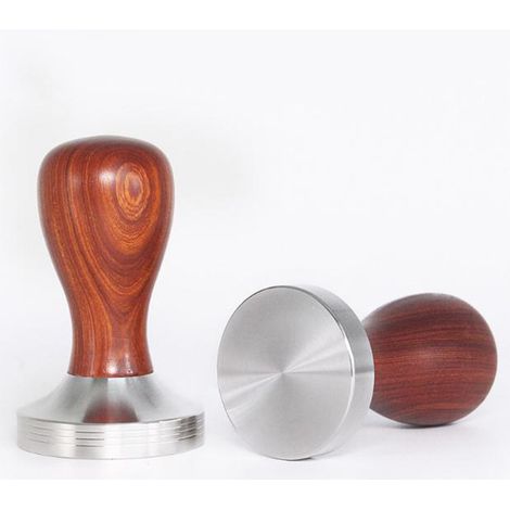 Porte-Filtre Sans Fond - 49 mm 51 mm 58 mm - Pour Machine À Expresso - En Acier Inoxydable 304 - Avec Poignée En Bois De Rose - 1 Pièce (1/4)