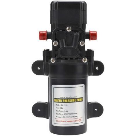 Pompe à Diaphragme à Eau Auto-amorçante, Pompe à Membrane à Pression d'eau Douce pour Camping-Car, Camping-Car, Bateau Marin, Pompe à Eau Industrielle Haute Pression à Rotation (RL 2201 12V) (1/5)