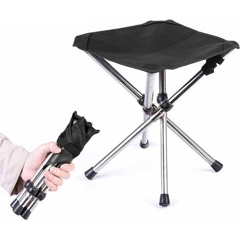 Foldable Camping Stool, Camping Stool, Folding Small Seat, Folding Canvas Stool, for Outdoors - with Steel Frame, Outdoors, Concerts, Fishing, Hiking (1/5)