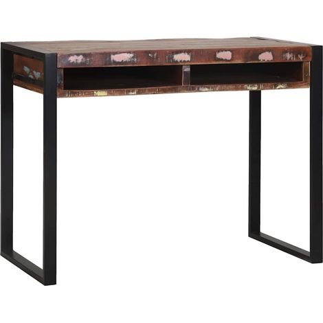 Coiffeuse,Table de maquillage avec étagère Multicolore Bois massif de récupération CFW674407 (1/5)