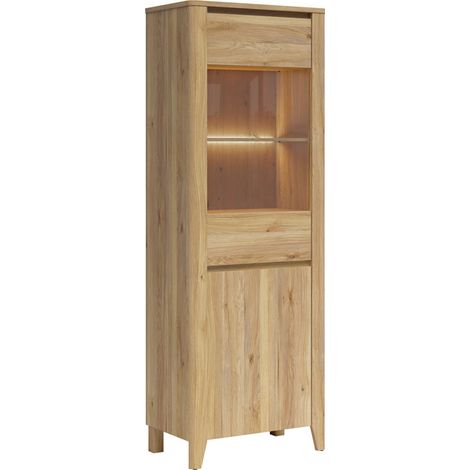 Vitrine 2 portes LED inclus Samara Bois (1/5)